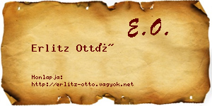 Erlitz Ottó névjegykártya